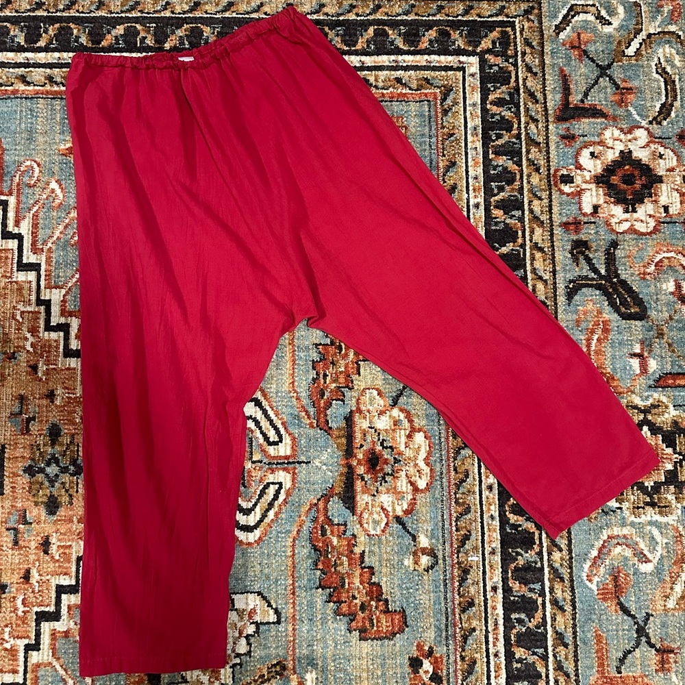 UZI NYC 100% Cotton Drop-Hem Pants